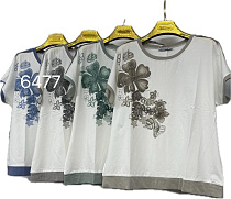 Футболка Gertie 6477 white-blue - делук