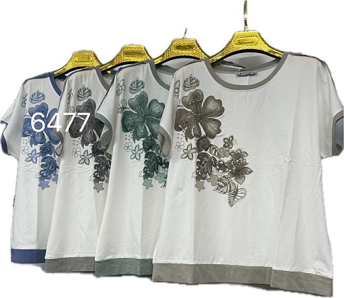 Футболка Gertie 6477 white-blue - делук