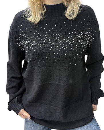 Свитер Elena&Vika 24070 black - делук