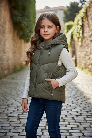 Жилетка Delfinka W18 khaki - делук
