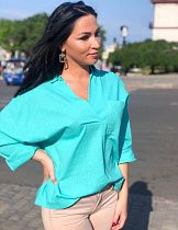 Рубашка Аля Мур 0223-1 l.blue - делук