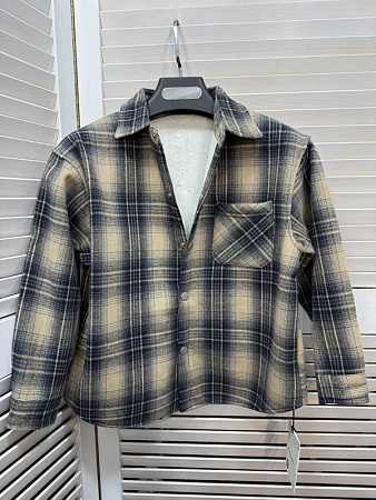 Рубашка Major 8101 grey-beige - делук