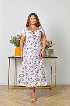 Платье Arina 2465 white-purple - делук