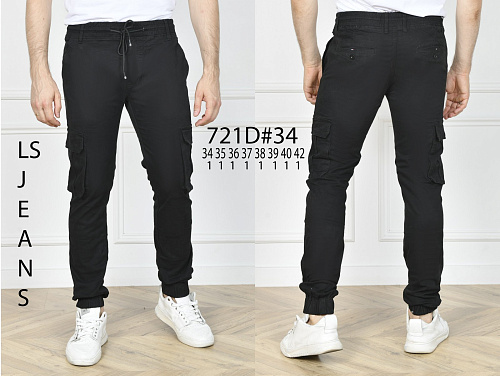 Джинсы God Baron 721D  black - делук