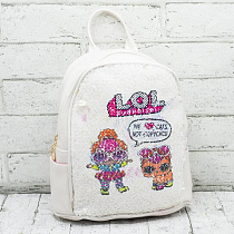 Рюкзак Luna-Bag A8276 white-pink - делук