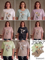 Футболка Levisha 25067 lilac - делук