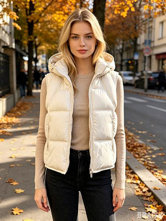 Жилетка Jacket M902 beige - делук