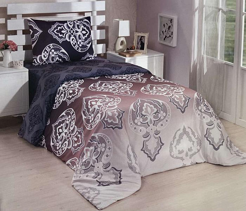 Постельное Белье Tac Le Vele Mays TL07 grey-beige - делук