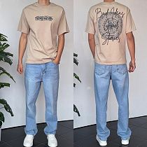 Футболка Three Black 2142 beige - делук