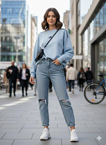 Свитер Newe 55-2 l.blue - делук