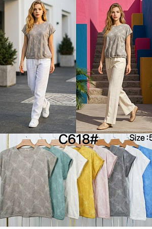 Футболка Kaffir Lily C618 d.beige - делук