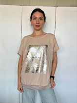 Футболка Fsn 2731 beige - делук