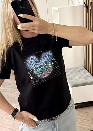 Футболка Lora LR1151 black - делук