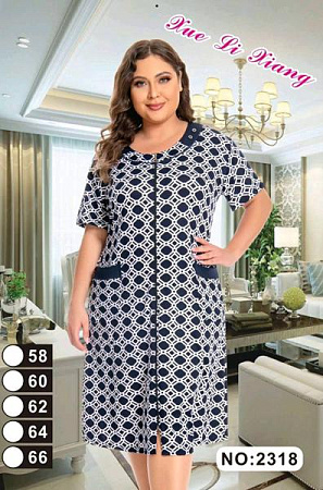 Халат Romeo Life 2318 navy - делук