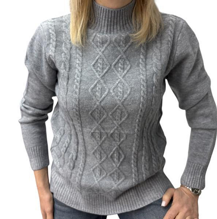 Свитер Elena&Vika 24031 grey - делук