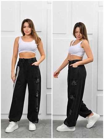 Штаны Спорт Saint Wish K2321 black - делук