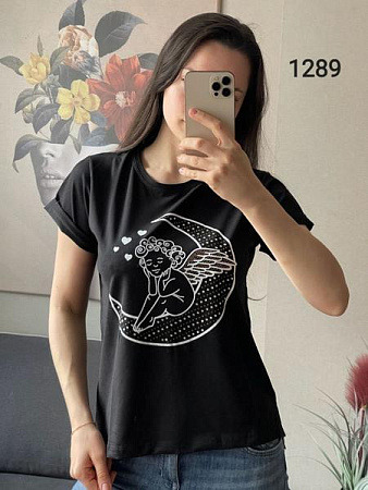 Футболка Fsn 1289 black - делук