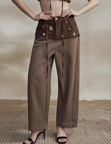 Штаны Karon 7703 brown - делук