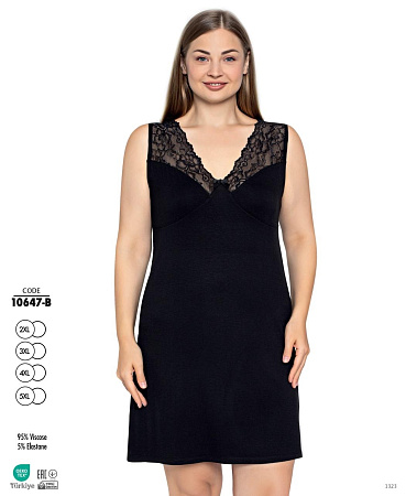 Ночнушка Trikotag 10647B black - делук