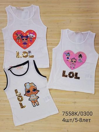 Майка Baykush 7558K white-pink - делук