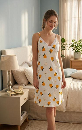 Ночнушка Gull 293 white-yellow - делук