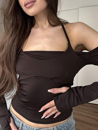 Свитер Arina 1733 brown - делук