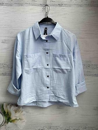 Рубашка New Season 8628 l.blue - делук