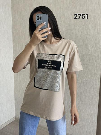 Футболка Fsn 2751 beige - делук