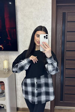 Туника Valentina 7-1 black - делук