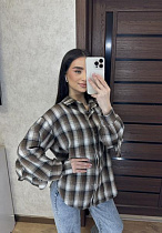 Рубашка Valentina 9 brown - делук