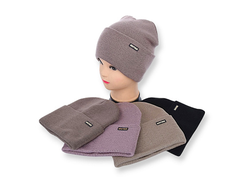 Шапка Angelica KM018-1 подвійна mix - делук