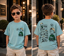 Футболка Major Kids 3725 l.blue - делук