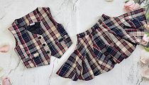 Костюм Moda School 8556 beige-blue - делук