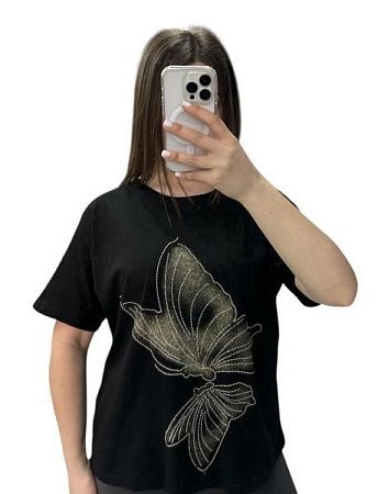 Футболка Levisha 25053 black - делук