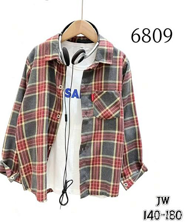 Рубашка Flong 6809 grey-red - делук