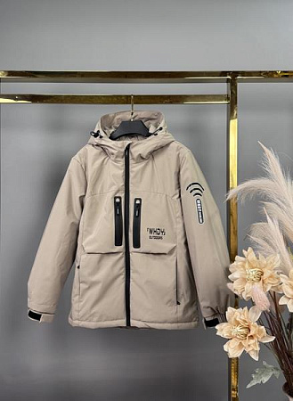 Куртка Delfinka B814 beige - делук