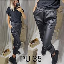 Джоггеры Top-Shop Karagiaur PU35 black - делук