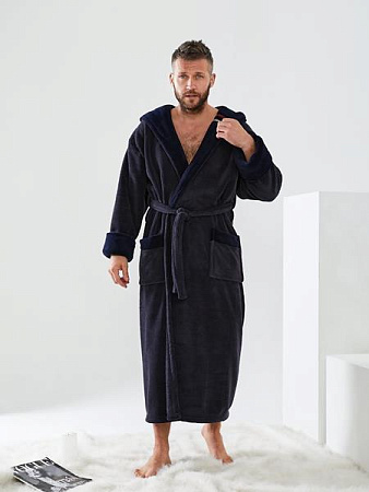 Халат Alberk AL41 grey-navy - делук