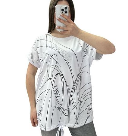 Футболка Elena&Vika 25315 white - делук