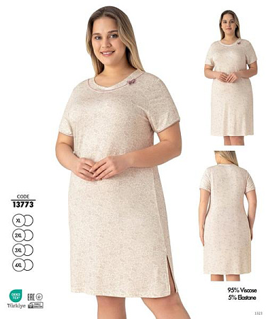 Ночнушка Cotpark 13773 beige - делук