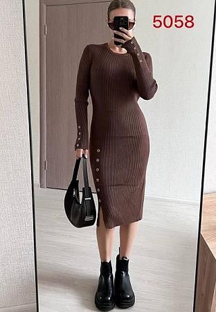 Платье Fsn 5058 brown - делук