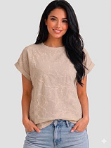 Футболка Levisha 26006 beige - делук