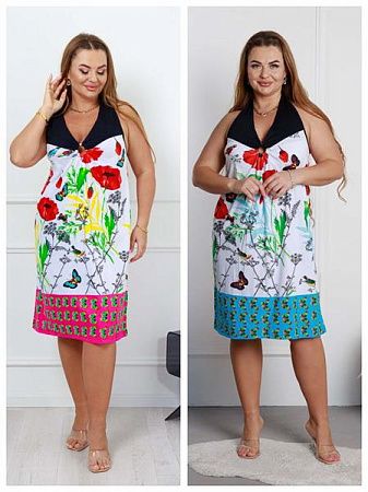 Платье Dra Gon 853609 white-pink - делук