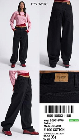 Джинсы Jeans Style 3097-1W6-1 black - делук