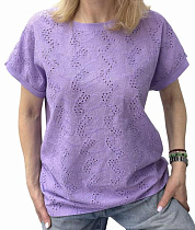 Футболка Levisha 25047 lilac - делук