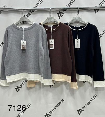 Свитер Met&March 7126 brown - делук