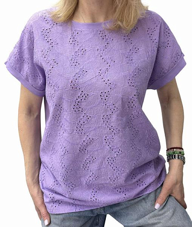 Футболка Levisha 25047 lilac - делук