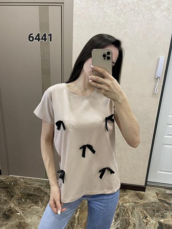 Футболка Fsn 6441 beige - делук