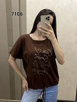 Футболка Fsn 7106-1 brown - делук