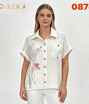 Рубашка Lida 087 white - делук